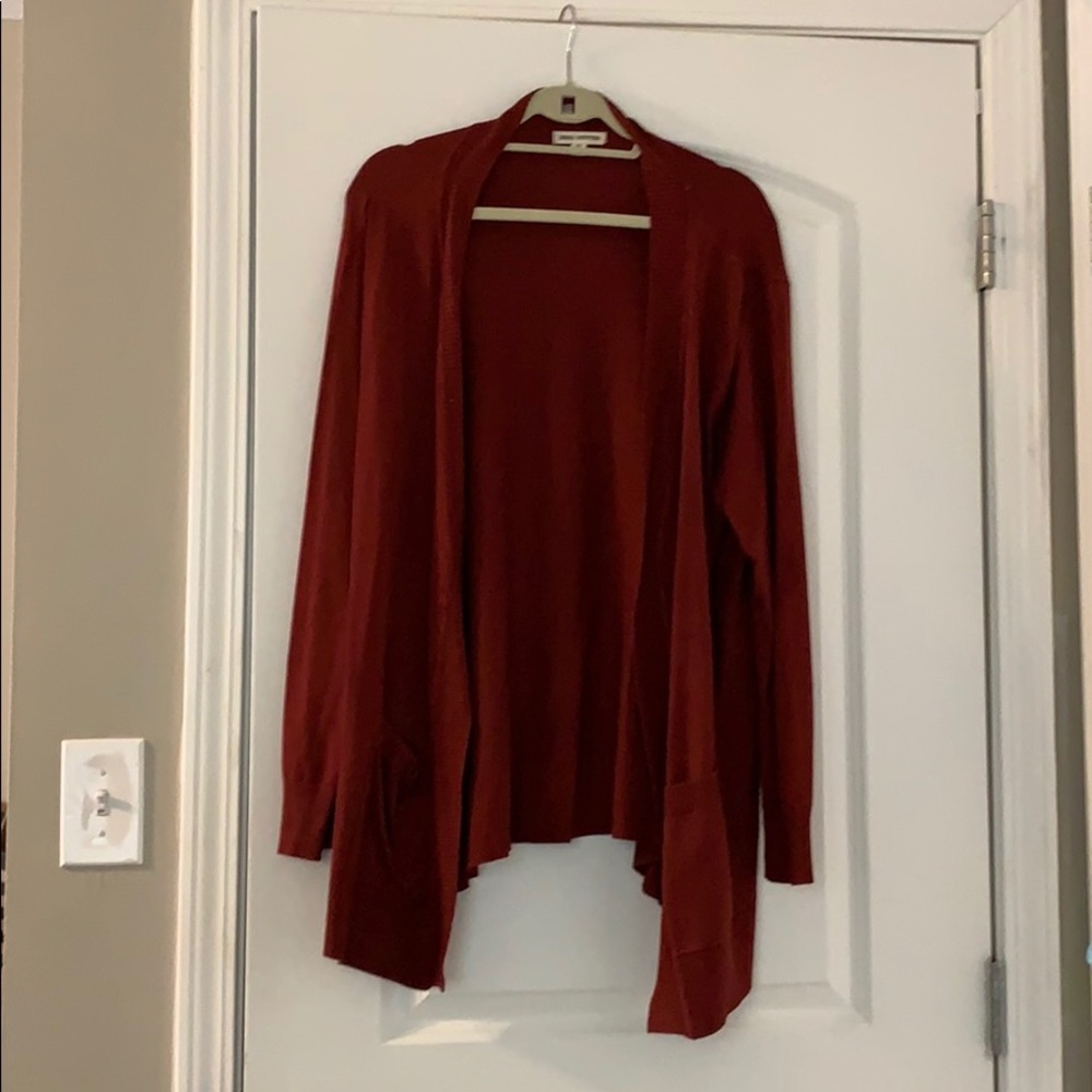 Rust colored cardigan with pockets! Fall perfect.